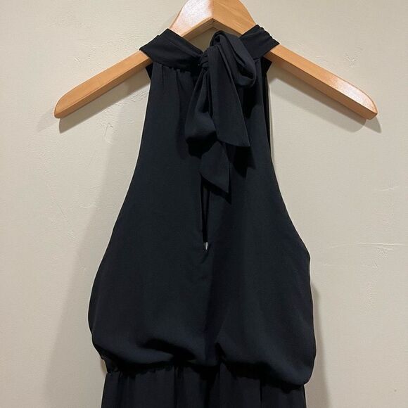 SAYLOR High Low Maxi Dress High Neck Key Hole Sleeveless Formal size L - Picture 6 of 14